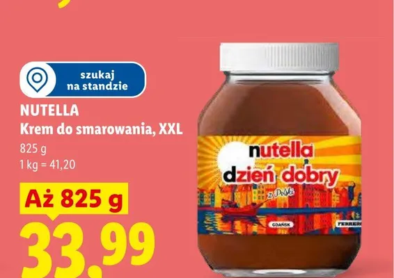 Krem do smarowania Nutella XXL promocja w Lidl