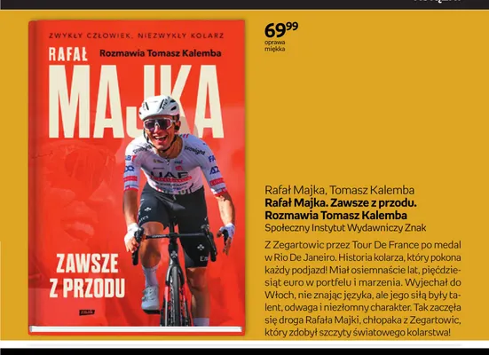 Książka Rafał Majka. Zawsze z przodu. Rozmawia Tomasz Kalemba promocja w Empik