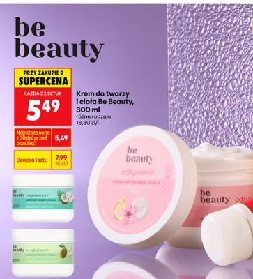 Krem do twarzy i ciała różne rodzaje promocja w Biedronka