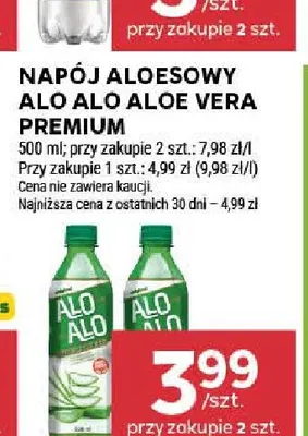 Napój aloesowy Alo Alo Aloe Vera Premium promocja w Stokrotka