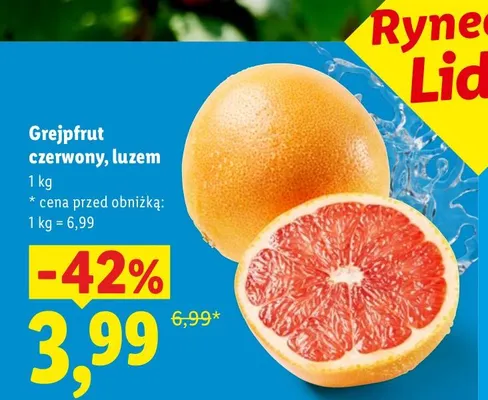 Grejpfrut czerwony luzem promocja w Lidl