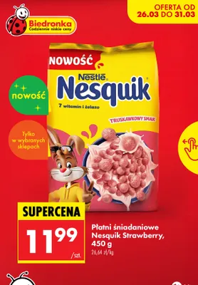 Płatki śniadaniowe truskawkowy smak promocja w Biedronka