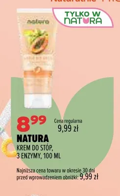 Krem do stóp 3 enzymy Natura promocja w Drogerie Natura