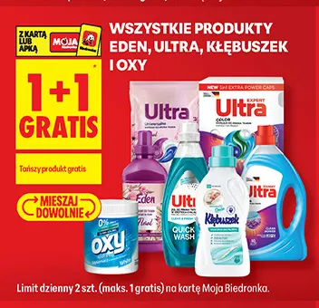 Produkty Eden, Ultra, Kłębuszek i Oxy promocja w Biedronka