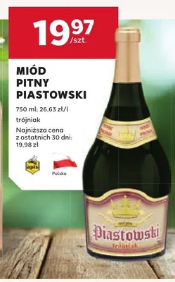 Miód pitny Piastowski trójniak promocja w Stokrotka