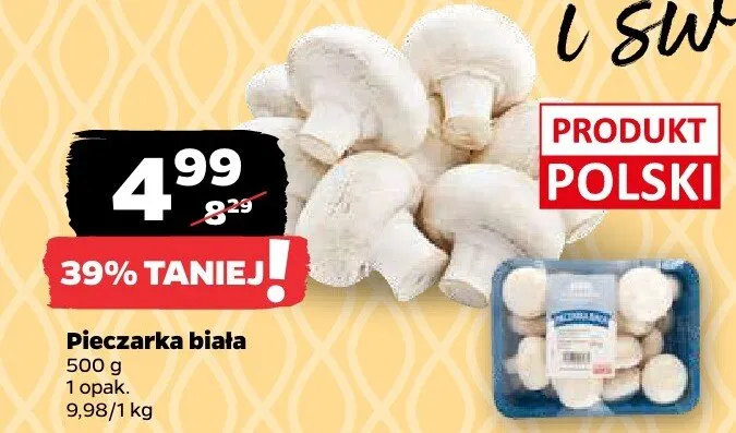 Pieczarka biała promocja w Netto