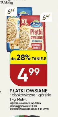 Płatki owsiane górskie Melvit promocja w Chata Polska