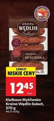 Kiełbasa Myśliwska Kraina Wędlin Select promocja w Biedronka