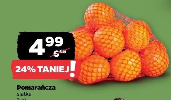 Pomarańcza siatka promocja w Netto