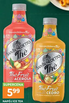 Napój ice tea San Benedetto Acerola promocja w Stokrotka