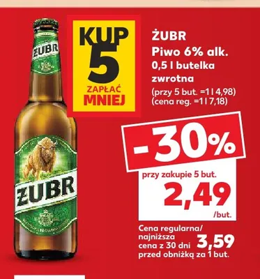 Piwo Żubr promocja w Kaufland