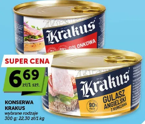 Konserwa Krakus golonkowa promocja w Euro Sklep