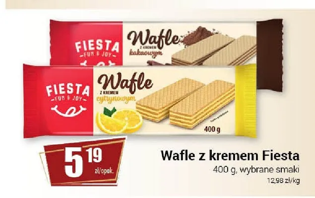 Wafle z kremem kakaowym Fiesta promocja w Premium Nasz Sklep