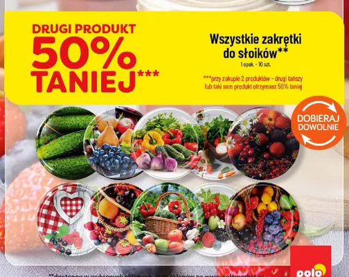 Zakrętki do słoików promocja w POLOmarket