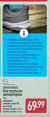 Buty turystyczne męskie Adventuridge promocja w Aldi