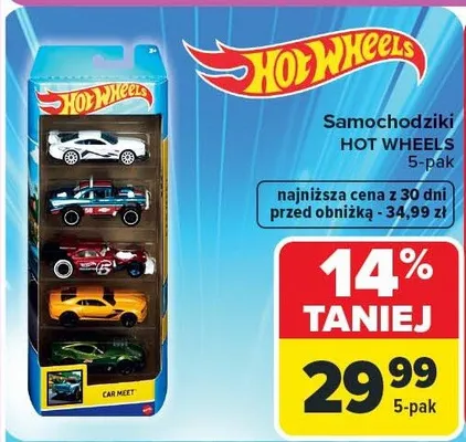 Samochodziki Hot Wheels 5-pak promocja w Carrefour