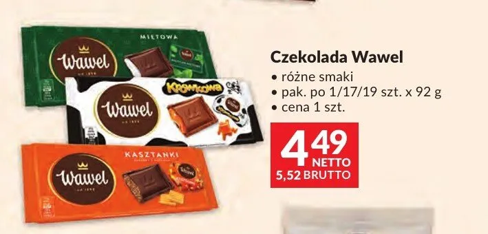 Czekolada Krówkowa Wawel promocja w Makro