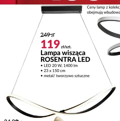 Lampa wisząca Rosentra LED promocja w Salony Agata