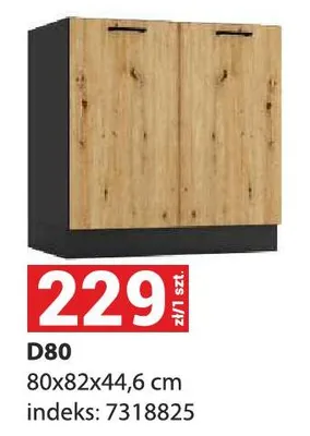 Szafka kuchenna D80 80x82x44,6cm indeks 7318825 promocja w Merkury Market