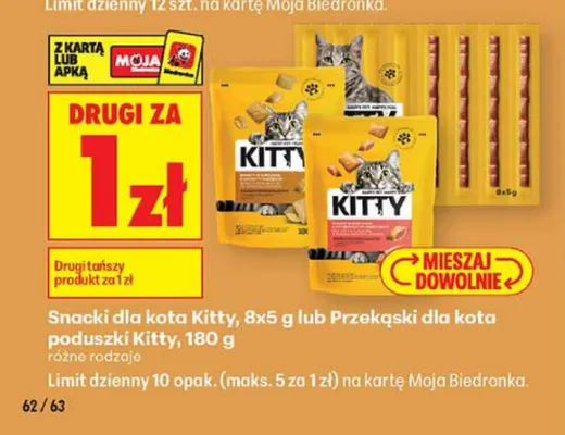 Snacki dla kota Kitty 8-pak promocja w Biedronka