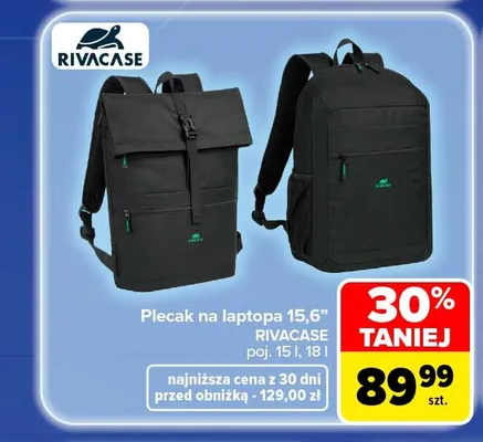Plecak na laptopa 15,6" Rivacase promocja w Carrefour