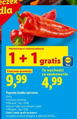 Papryka słodka spiczasta promocja w Lidl