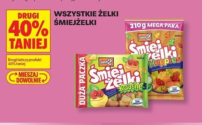 Żelki Nimm2 Śmiejżelki Kwaśne promocja w Biedronka