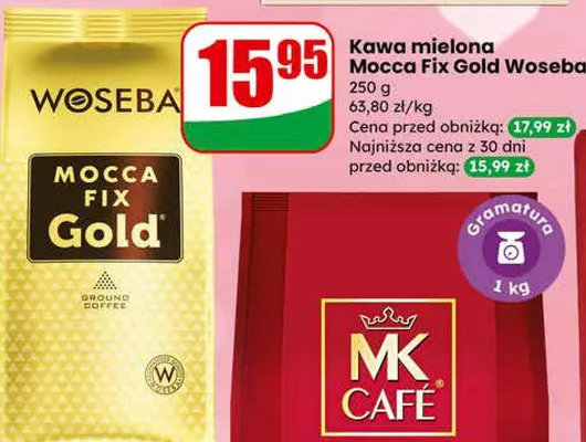 Kawa mielona Mocca Fix Gold promocja w Dino