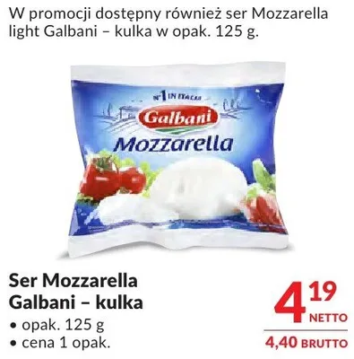 Ser Mozzarella Galbani - kulka promocja w Makro
