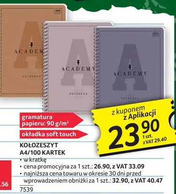 Kołozeszyt A4 Academy Interdruk promocja w Selgros
