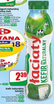 Kefir naturalny Łaciaty promocja w Dino