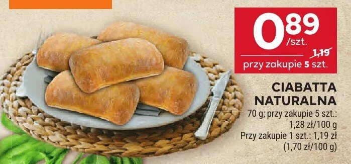 Ciabatta naturalna promocja w Stokrotka
