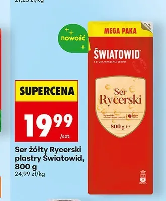 Ser żółty Rycerski plastry Światowid promocja w Biedronka