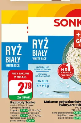 Ryż biały Sonko promocja w Dino