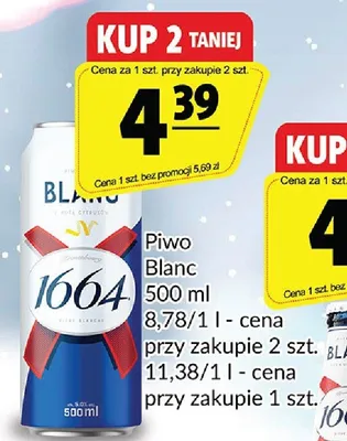 Piwo Blanc 1664 500 ml promocja w Prim Market