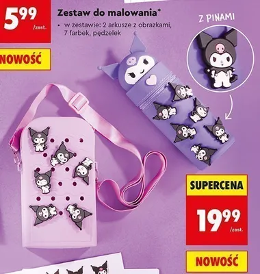 Saszetka z paskiem St. Majewski Kuromi promocja w Biedronka