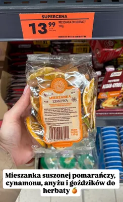 Mieszanka suszonej pomarańczy, cynamonu, anyżu i goździków  promocja w Biedronka