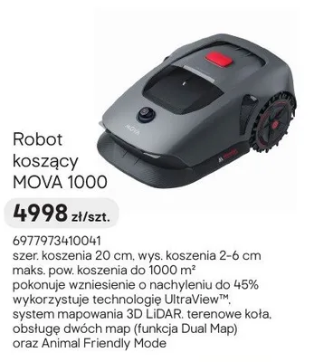 Robot koszący MOVA 1000 promocja w Castorama