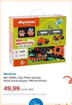 Mini Waffle City Pokaz lotniczy klocki konstrukcyjne 148 elementów Marioinex promocja w Smyk