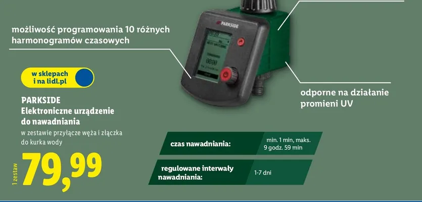Elektroniczne urządzenie do nawadniania promocja w Lidl