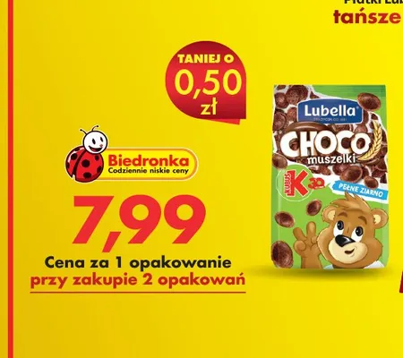 Płatki Choco muszelki promocja w Biedronka
