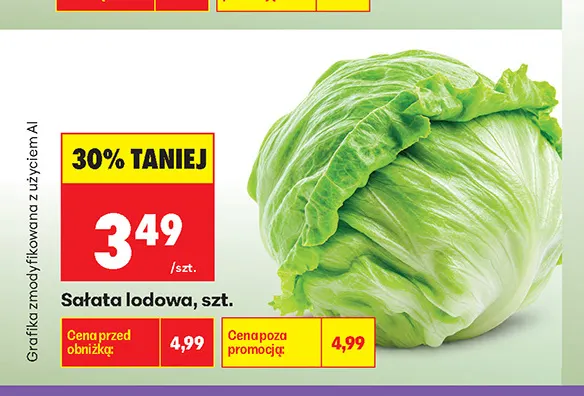 Sałata lodowa promocja w Biedronka