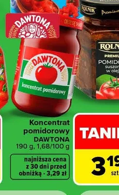 Koncentrat pomidorowy Dawtona promocja w Carrefour Market