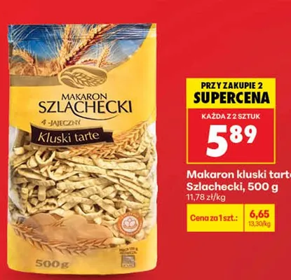 Makaron kluski tarte Szlachecki promocja w Biedronka