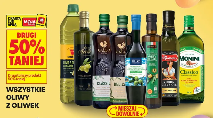 Wszystkie oliwy z oliwek DRUGA -50% promocja w Biedronka