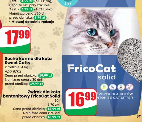 Sucha karma dla kota 2 rodzaje promocja w Dino