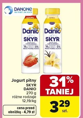 Jogurt pitny Skyr promocja w Carrefour
