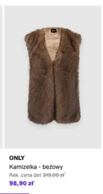 Kamizelka ONLY beżowy promocja w Lounge by Zalando