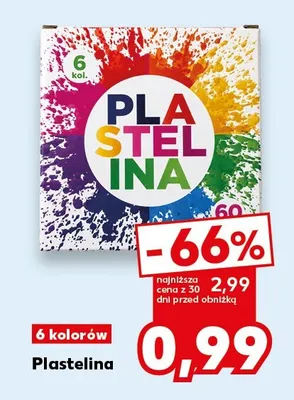 Plastelina 6 kolorów promocja w Kaufland