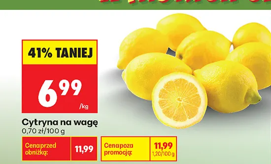 Cytryny na wagę promocja w Biedronka